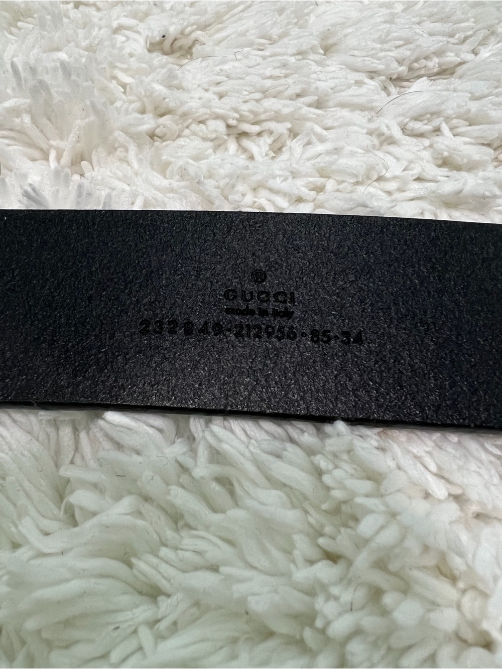 Gucci Black Leather Belt with Gold Double G Buckle Size 85 - Picture 3 of 8